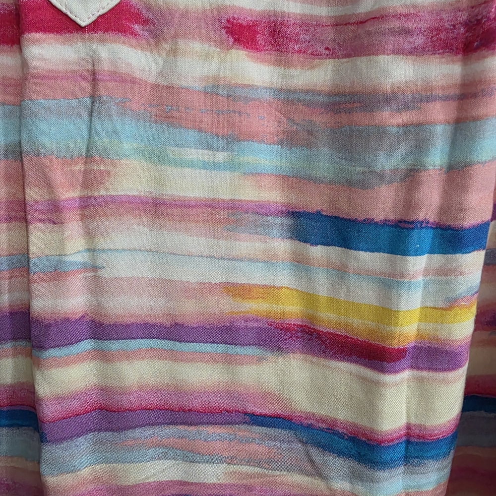 Torrid Harper Pullover Multicolor Striped Blouse with Button Detail - Picture 4 of 7